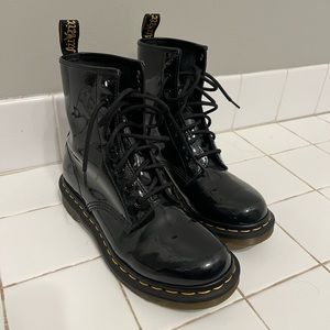 Dr. Martens Patent Leather Lace Up Boots
